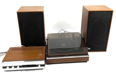 Lot 267 - Wharfedale 'Linton' speakers, amp and turntable.