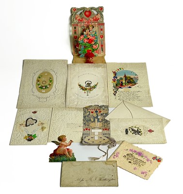 Lot 233 - Victorian Valentines Day cards.