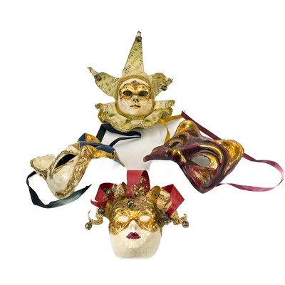 Lot 1472 - Four Venetian masks.