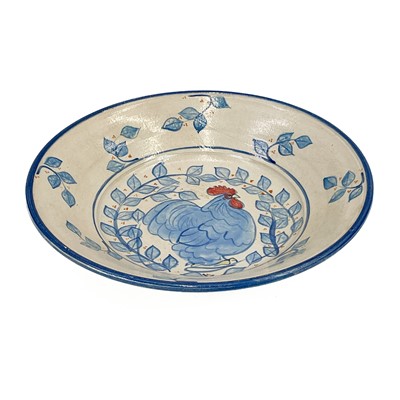 Lot 817 - Three pottery bowls and a dish by Hazel Dean.