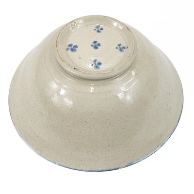Lot 817 - Three pottery bowls and a dish by Hazel Dean.