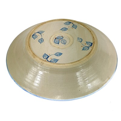 Lot 817 - Three pottery bowls and a dish by Hazel Dean.