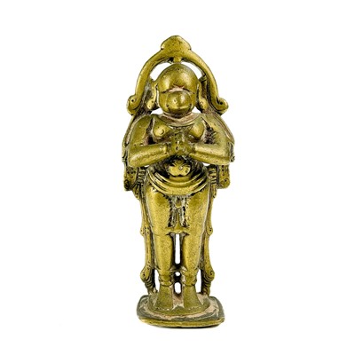 Lot 77 - A Indian polished bronze figure, 18th/19th century.