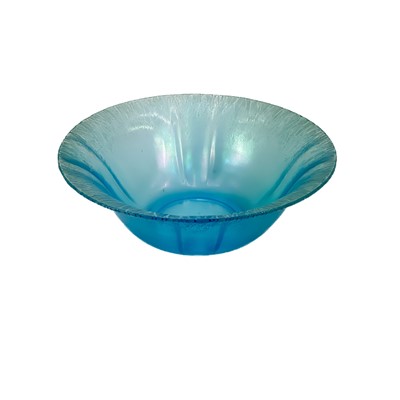 Lot 919 - A turquoise blue iridescent glass bowl.