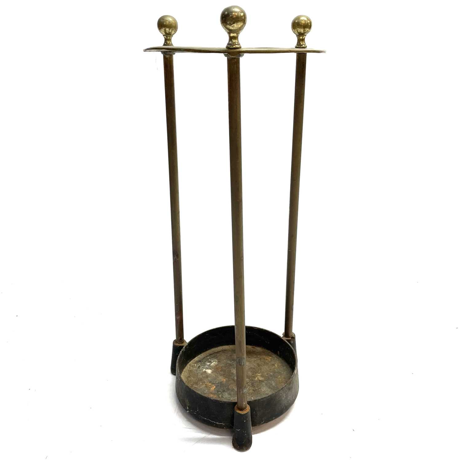 Lot 153 A Brass and castiron umbrella stand.