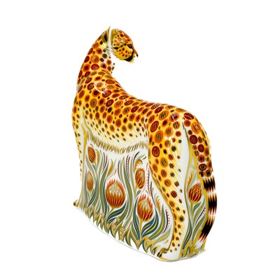 Lot 881 - A Royal Crown Derby Cheetah paperweight.