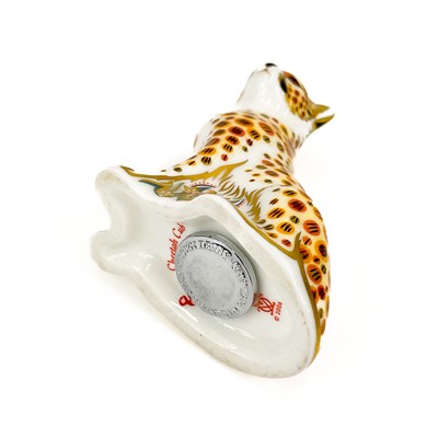 Lot 881 - A Royal Crown Derby Cheetah paperweight.