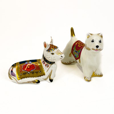 Lot 880 - A Royal Crown Derby West Highland Terrier paperweight.