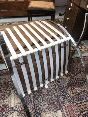 Lot 1958 - A Mies van der Rohe style 'Barcelona' chair and footstool.