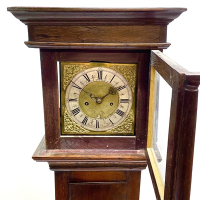 Lot 2 - Bullock, Ellesmere, A George III eight day oak longcase clock.
