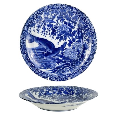 Lot 303 - A pair of Japanese blue and white porcelain dishes, early 20th century.