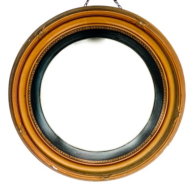 Lot 1894 - A circular gilt frame convex mirror.