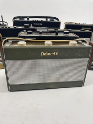 Lot 251 - A collection of vintage 'Roberts' radios.