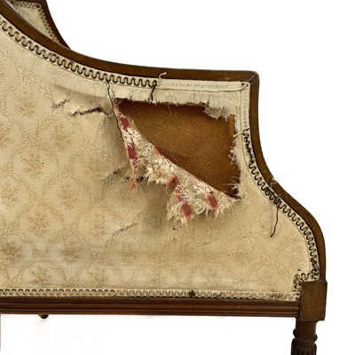 Lot 1840 - A matched pair of Regency upholstered armchairs.