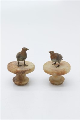 Lot 196 - Two early 20th century cold painted bronze...