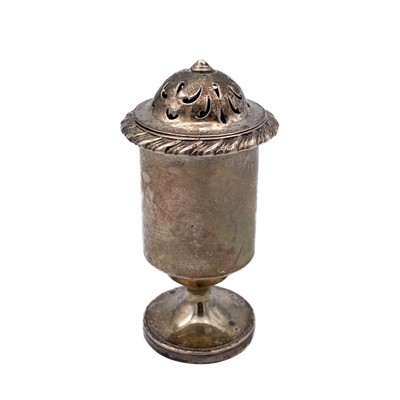 Lot 41 - A William VI silver pounce pot.