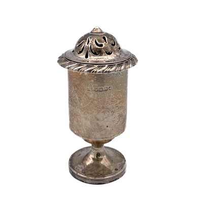 Lot 41 - A William VI silver pounce pot.