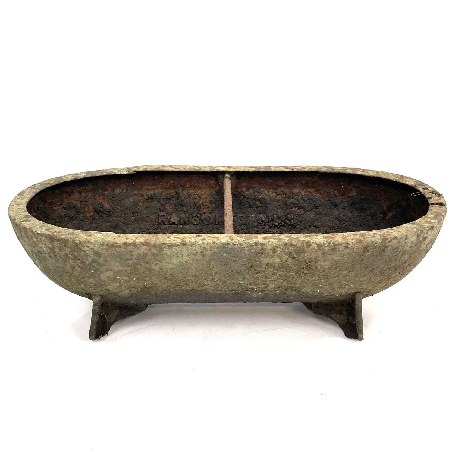 Lot 200 - A Ransome cast iron pig trough.