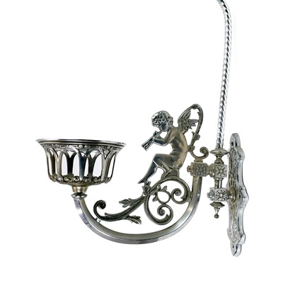 Lot 82 - A Romany carriage chrome plated wall lamp.