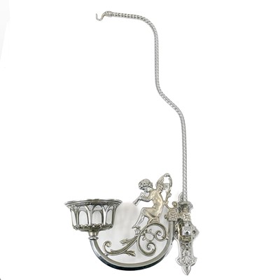 Lot 82 - A Romany carriage chrome plated wall lamp.