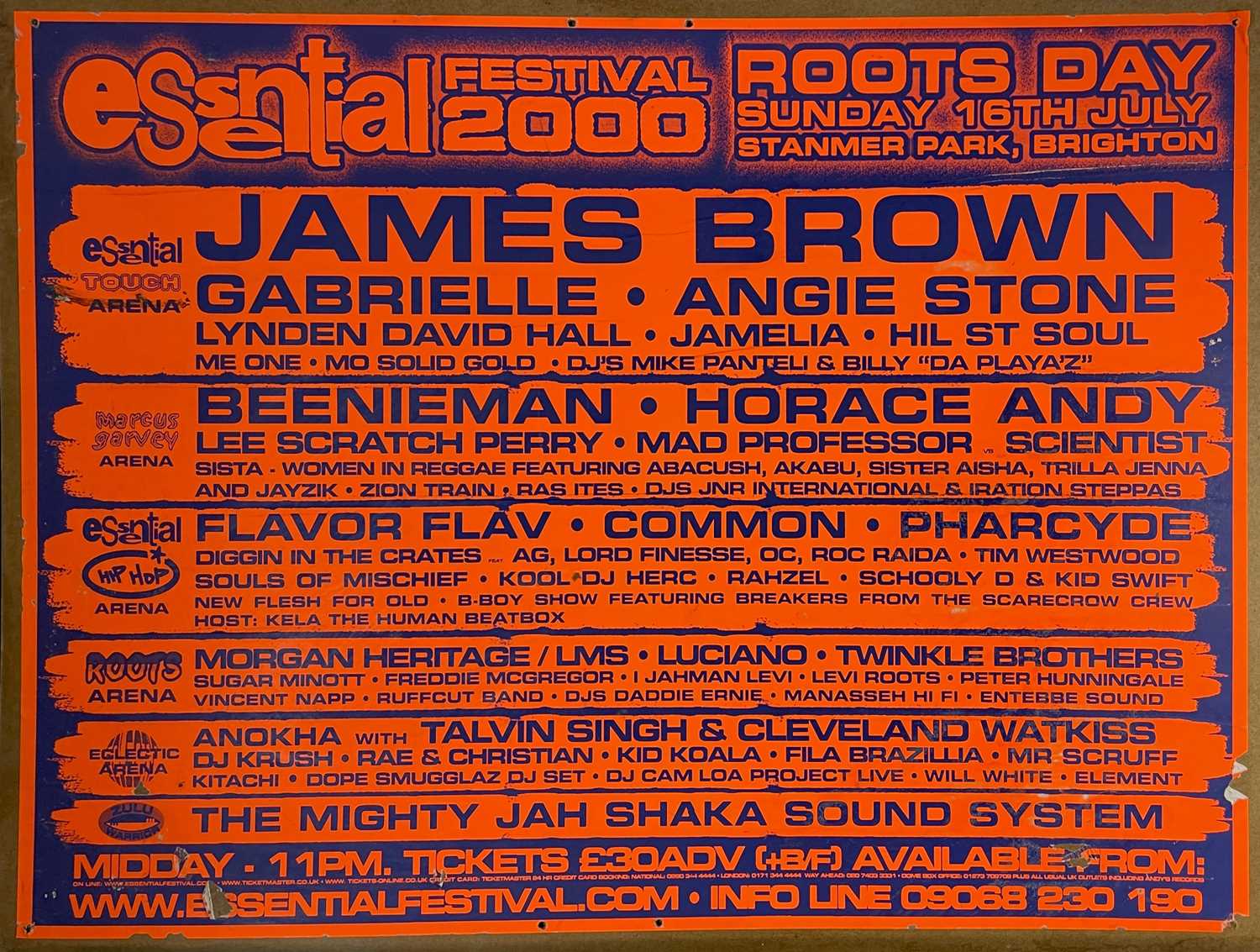 One Roots Brighton Lot 140 - Essential Festival 2000 festival poster.