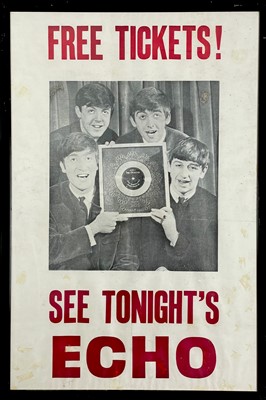 Lot 201 - The Beatles 'Echo' news stand advertisement poster.