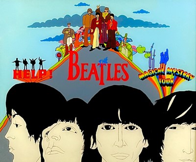 Lot 191 - The Beatles reverse painting on glass.