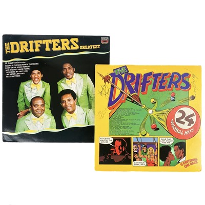 Lot 200A - Two signed 'Drifters' 12" records.