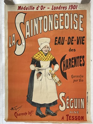 Lot 128 - M Fonzemis circa 1900 French wine poster.