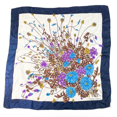 Lot 1605 - A silk Pierre Cartier scarf.