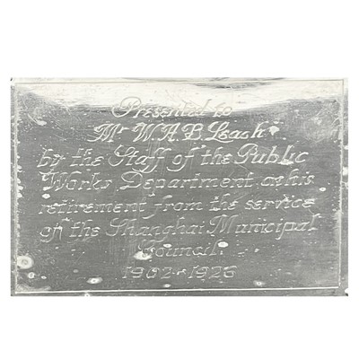 Lot 2 - A Chinese sterling silver cigar box, circa 1900.