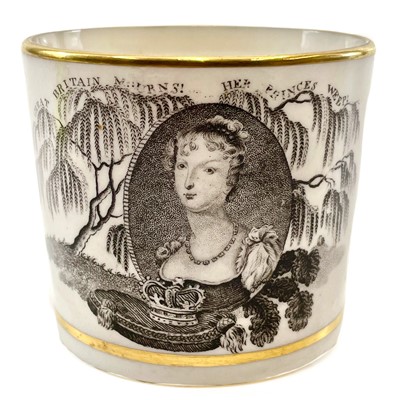 Lot 116 - A Queen Charlotte Memorium small porcelain mug.