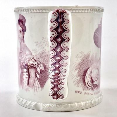 Lot 111 - A rare Read & Clementson Victoria Coronation mug.