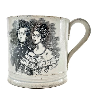 Lot 112 - A Victoria & Albert commemorative marriage mug.