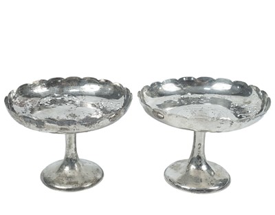 Lot 4 - A pair of Chinese silver tazzas, stamped Zeewo, circa 1920.