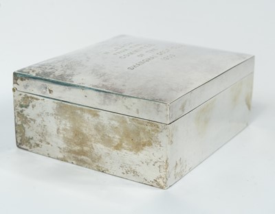 Lot 5 - A Chinese silver cigarette box.
