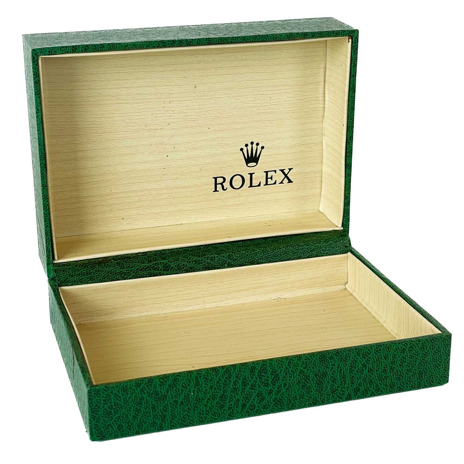 Rolec Box Lot 61 - A Rolex green watch box.
