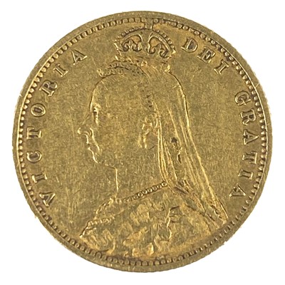 Lot 72 - An 1892 half sovereign coin