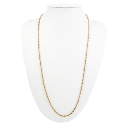 Lot 9 - A 9ct rope twist necklace.