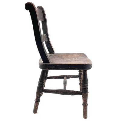 Lot 4 - An Oxford type stained ash and elm child's Windsor chair.