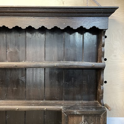 Lot 5 - A late Victorian oak dresser.