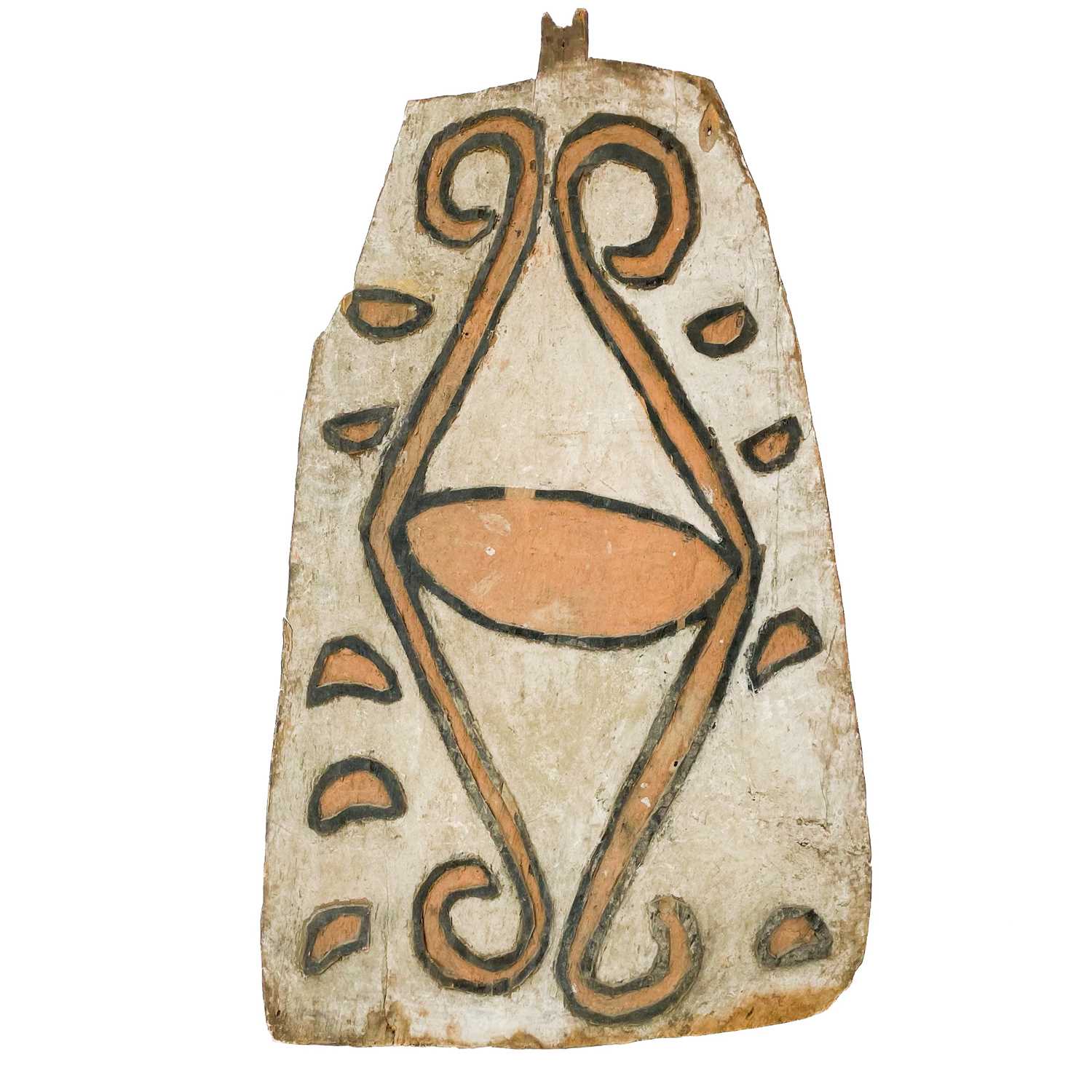 Lot 74 - A Papua New Guinea carved and painted Pygmy door.