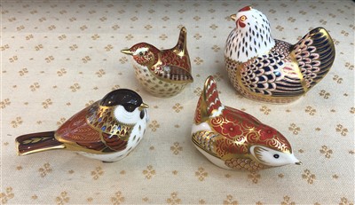 Lot 190A - Four Royal Crown Derby paperweights.
