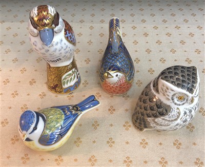 Lot 190B - Four Royal Crown Derby paperweights.
