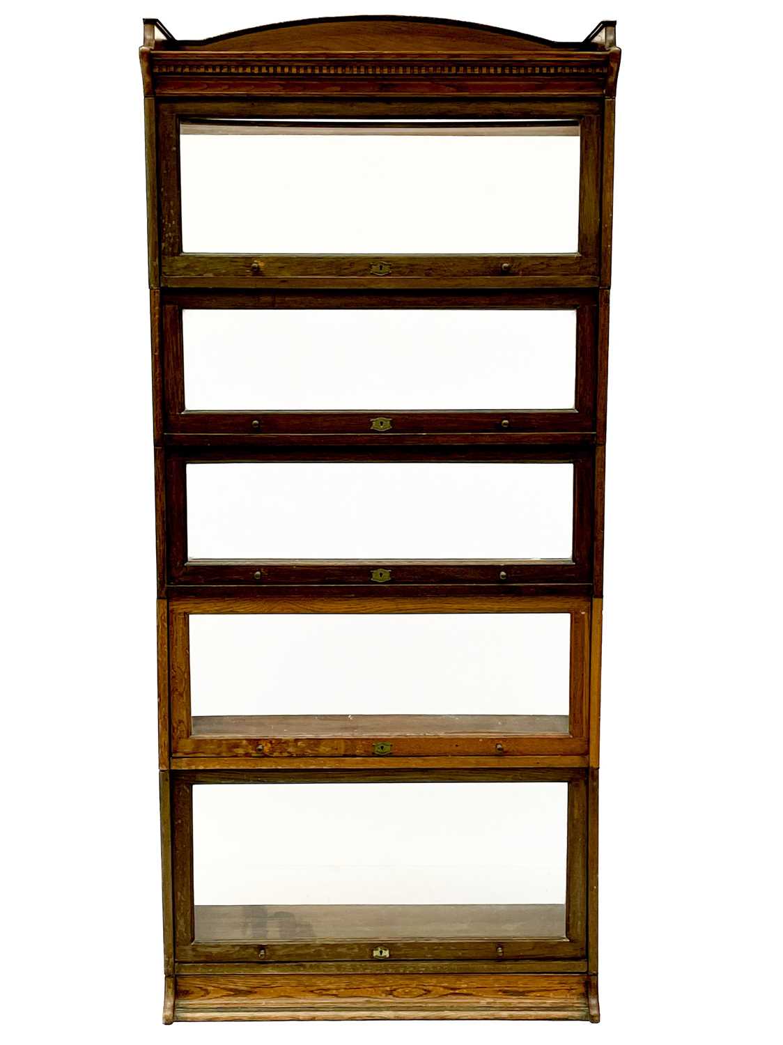Lot 1903 - A Lebus oak sectional bookcase.