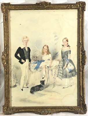 Lot 206 - William Henry HUNT (1790-1864) Portrait of...