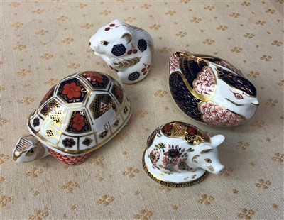 Lot 190D - Four Royal Crown Derby paperweights.