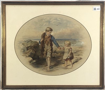 Lot 204 - English School, 19th Century Children Paddling...