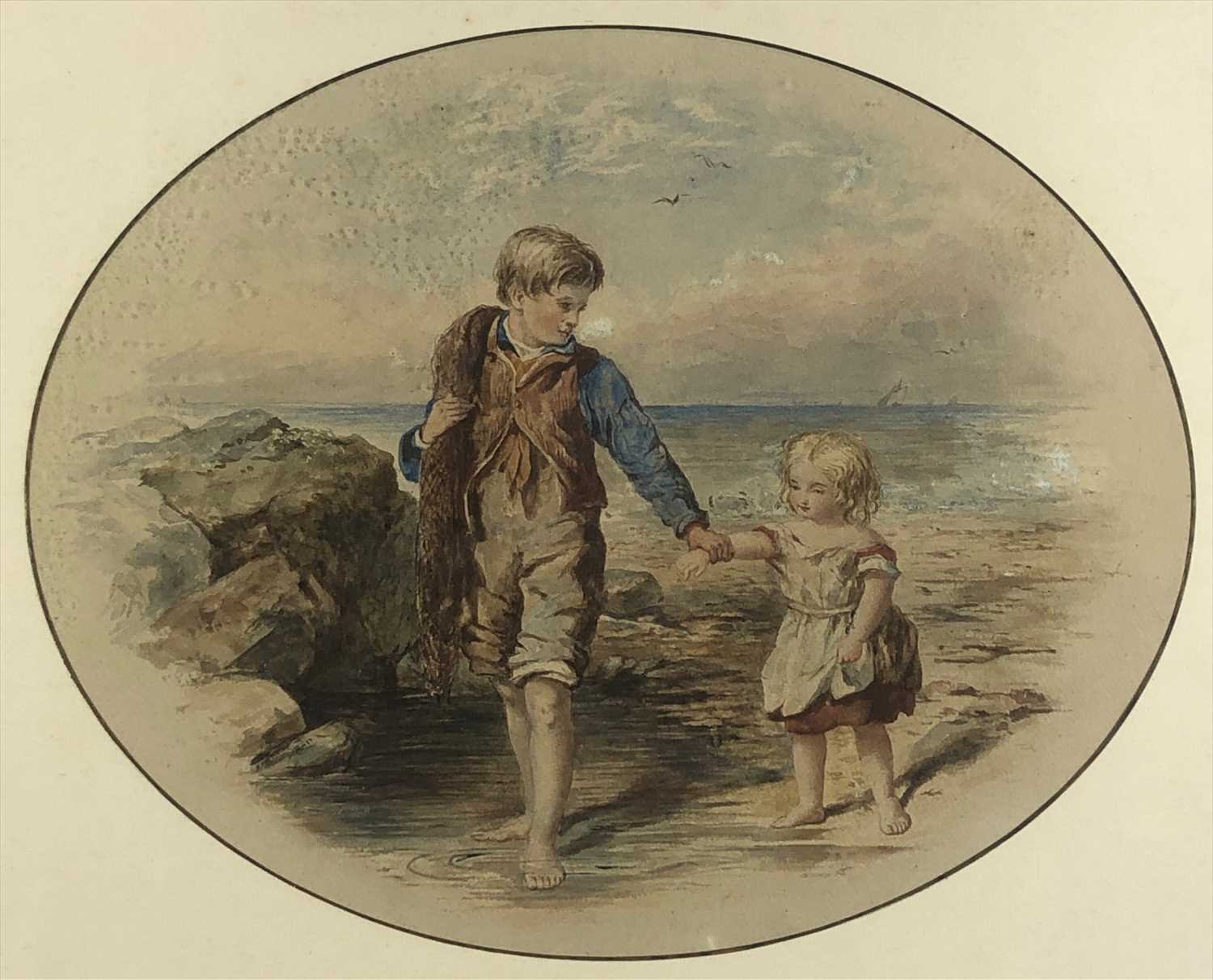 Lot 204 - English School, 19th Century Children Paddling...