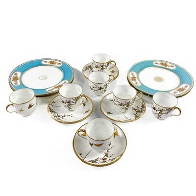 Lot 932 - An English porcelain Aesthetic movement part tea set.